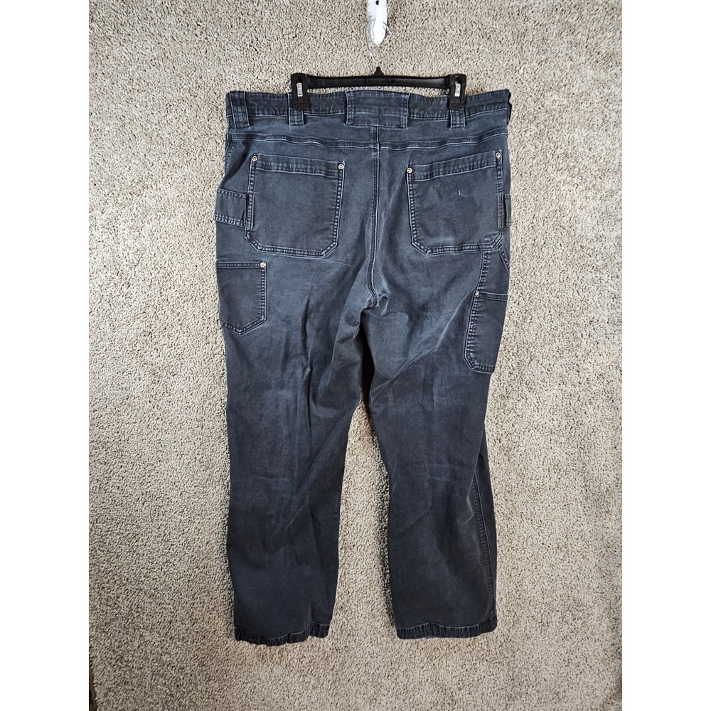 Duluth Trading Co Flex Fire Hose Black Cargo Canvas Pants Men's 42x32 (41x30) - Picture 11 of 16